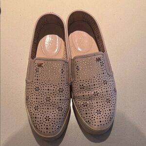 Pink slip-on sneakers